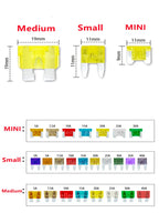1Set Standard/Mini/Micro Car Waterproof Fuse Box Blade Type In Line Fuse Holder Power Socket 18/16/14/12AWG 5A 10A 20A 30A40A50A