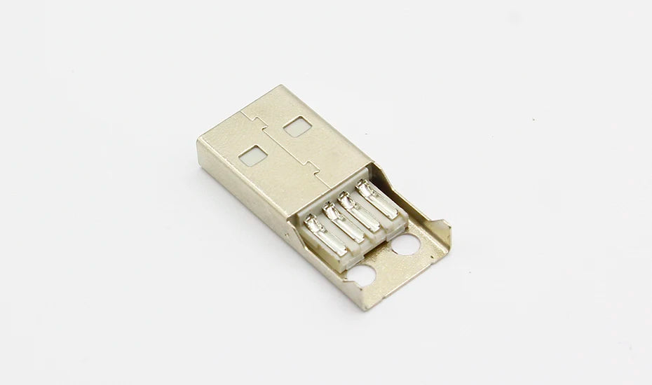 IMC hot New 10pcs Type A Male USB 4 Pin Plug Socket Connector With Black Plastic Cover