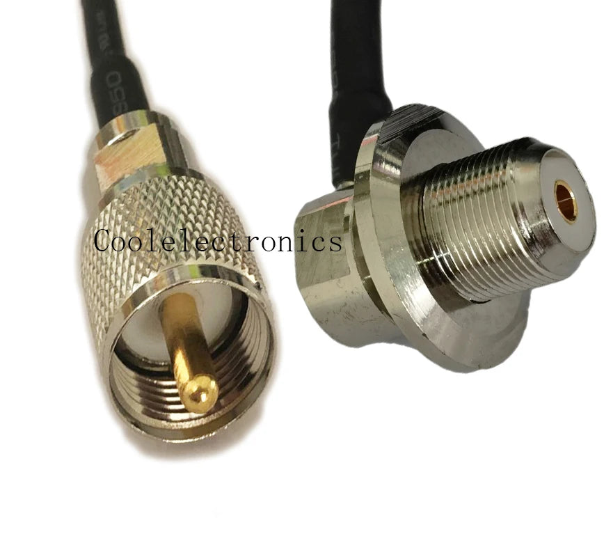 Long UHF PL259 Male to UHF SO239 Female Connector for Car Mobile Radio Antenna RG58 Coax Cable 1/2/3/5/10/15/20/30m