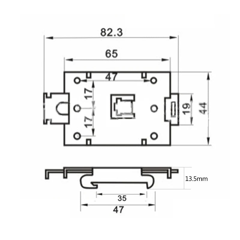 35MM DIN Rail Mounting Fixed Buckle Solid State Relay SSR Clip Clamp for Fotek SSR 40DA 25DA DA AA DD VA Series