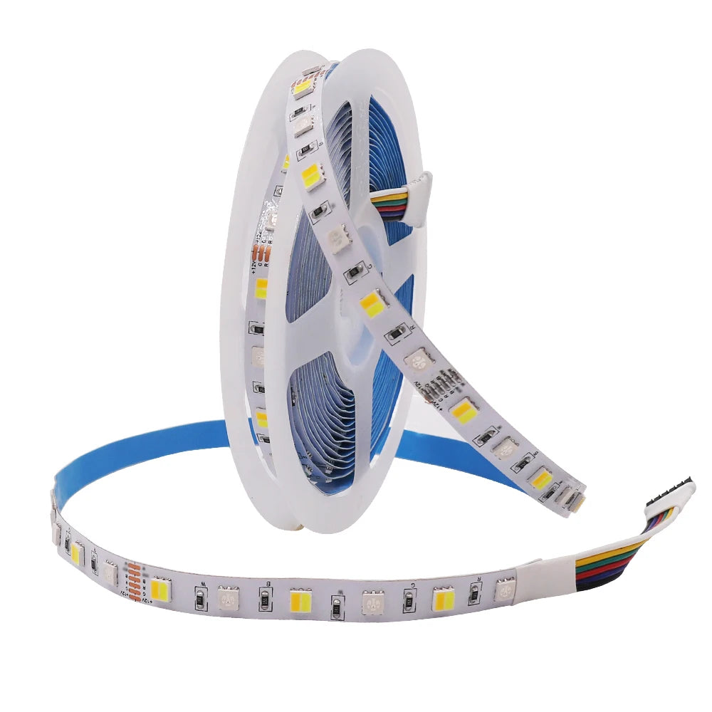 LED Strip 5050 RGB CCT RGBCCT RGB White Lights 12V 24V Waterproof 5M 300LED Blue Warm White LED Tape Lights Flexible