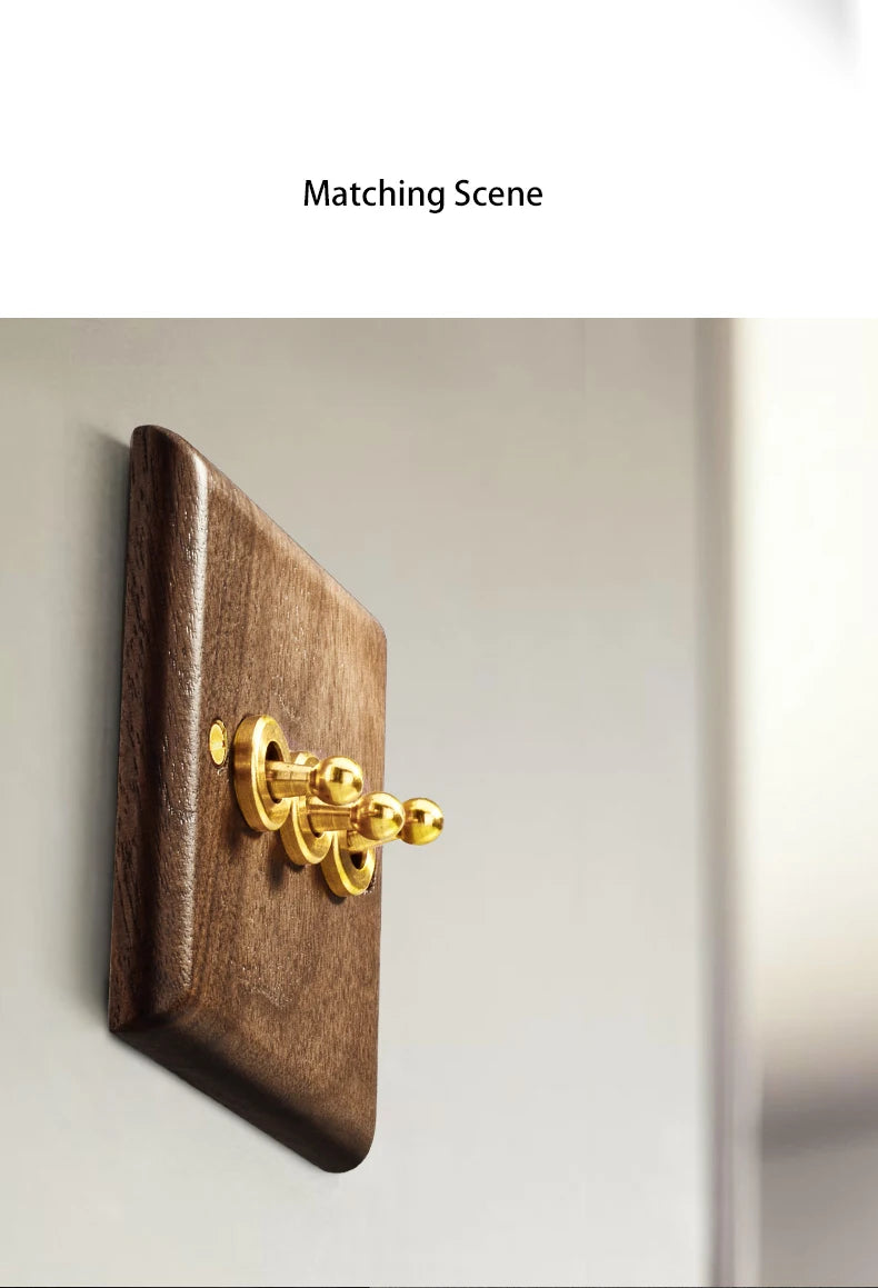 Toggle Wall Switch 1-4 Gang, Solid Wood Frame, EU French Wall Socket, Flush / Surface Mounting, Z6 Wallpad