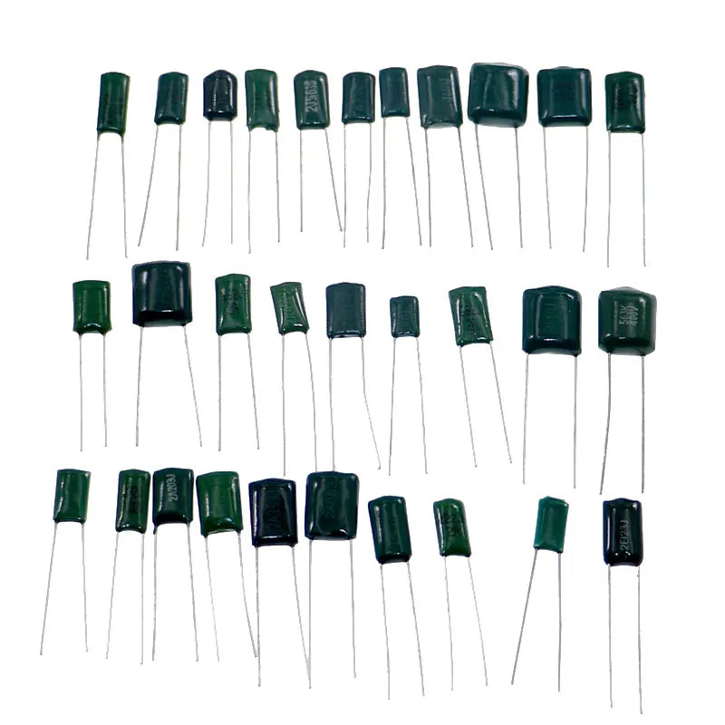 620pcs/lot 31value x 20pcs 100V Mylar Film Capacitor assorted Kit (2A102J-2A822J) Very convenient and practical