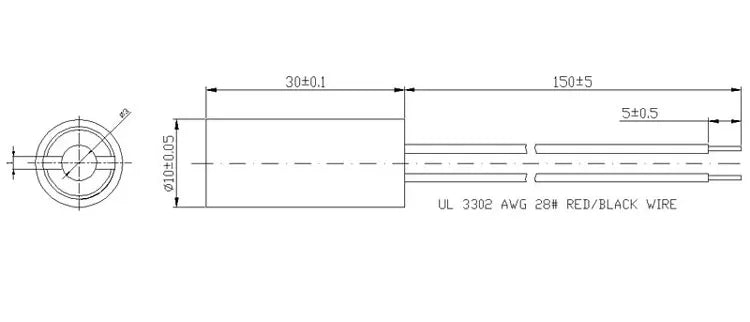 D10X30mm Adjustable Focus 520nm Green 1mW  5mW 10mW 30mW 50mW Dot Laser Diode Module Industrial Grade ACC Driver TYLASERS