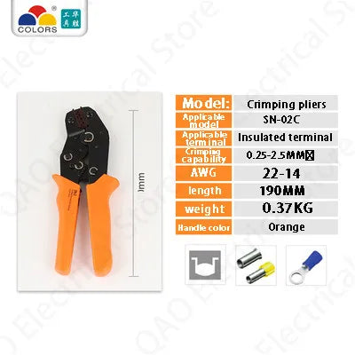 SN-48B crimping plier 0.5-2.5mm2 20-13AWG SN-28B/48B/2 Dupont XH2.54 KF2510 SM 2.54 3.96 TAB 2.8/4.8/6.3 Plug type terminal