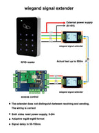 1pair Wiegand Signal Extender / Wiegand Format To RS485 Converter, Automatically Recognizes All WG Formats Extend Up To 500M
