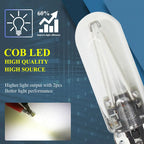2pcs T10 LED W5W Cob Glass Car Light Bulb 194 168 LED Automobiles Interior Light Dome Reading Lamp License Plate Clearance Light