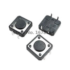 50Pcs 12 x 12mm x 4.3mm 12*12*4.3H Panel PCB Momentary Tactile Tact Push Button Switch DIP
