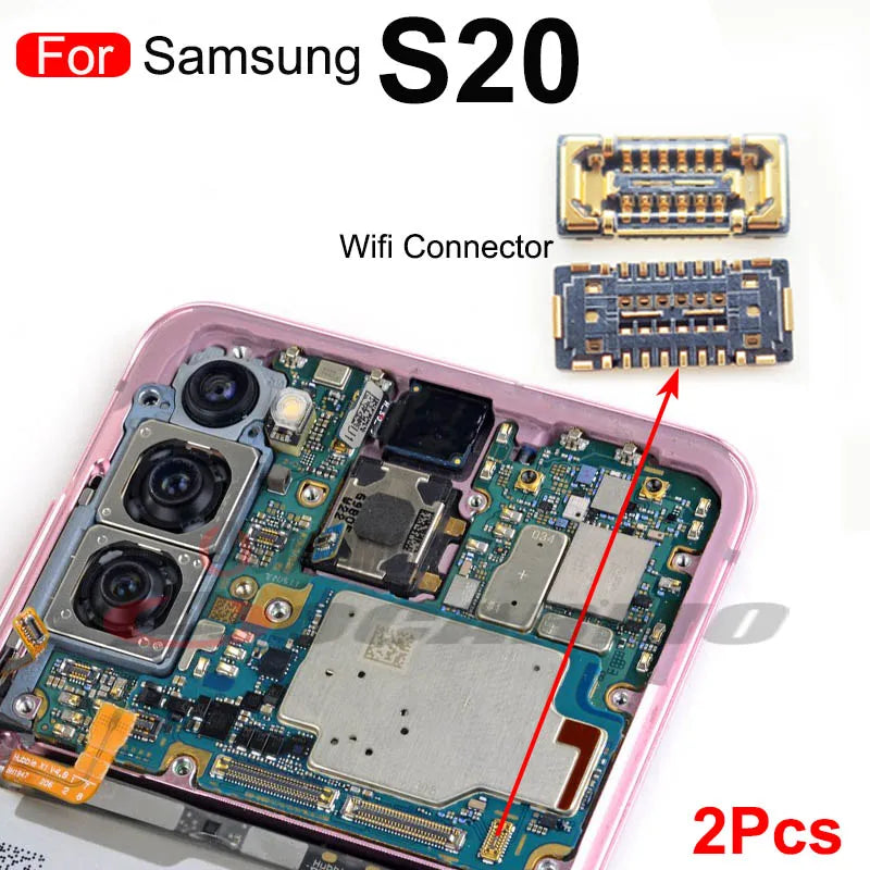 2Pcs For Samsung Galaxy S20 LCD FPC Plug Main Board PCB Connector Mainboard Flex Connector WIFI Signal Antenna