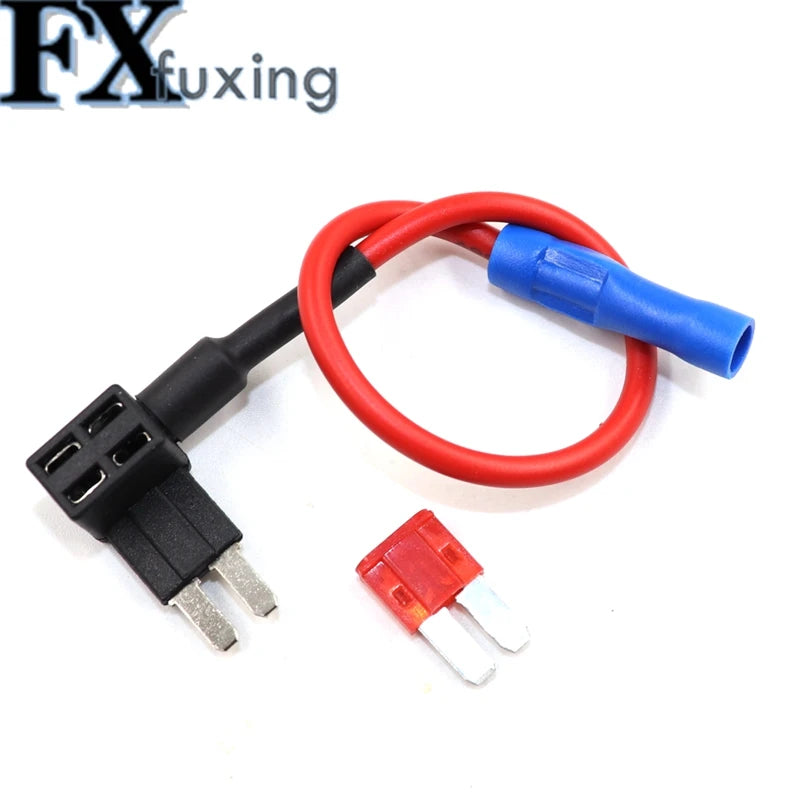 2Set 12V MINI SMALL MEDIUM M2 Size Car Fuse Holder Add-a-circuit TAP Adapter with 5A 10A 15A 20A 25A Micro Mini  ATM Blade Fuse