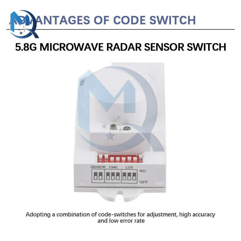 AC85-250V TDL-1918 5.8G Microwave Radar Sensor Switch Fully Automatic Induction Microwave Detector Radar Switch