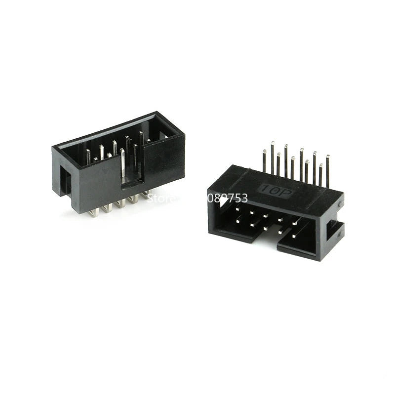 10PCS DC3 JTAG ISP Socket 2.54mm IDC Box Header Connector 6P/8P/10P/14P/16P/20P/30P/34P/40P Double Row Straight / Curved Needle