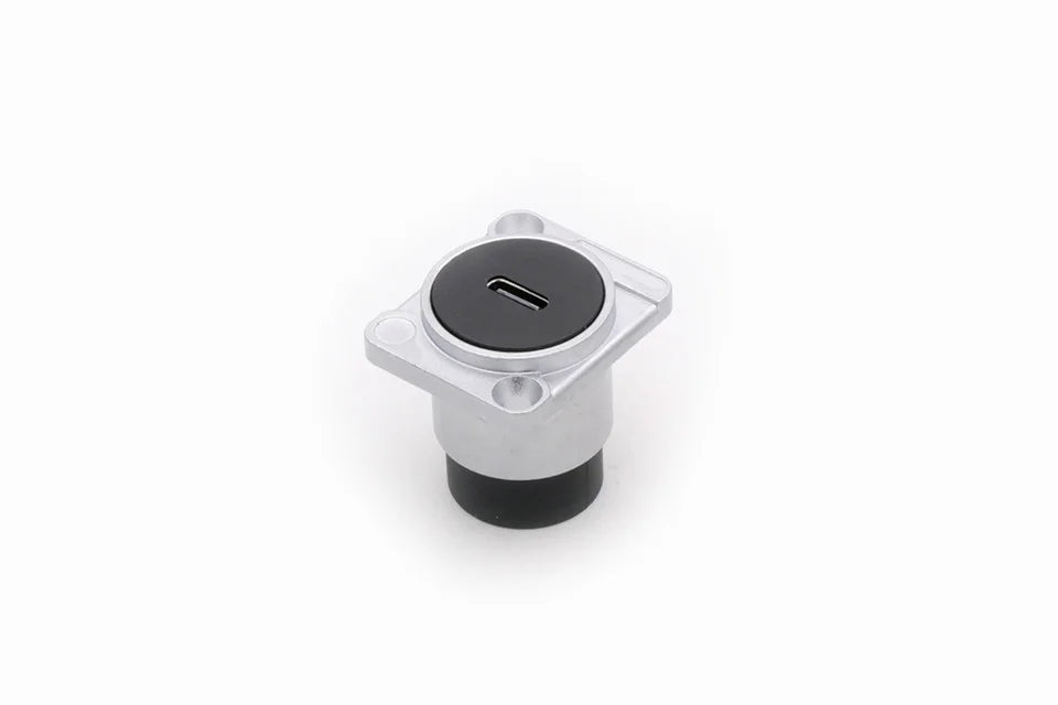 Waterproof D Type Chassis Connector,Type C Female to Female USB-C Converter Adapter Type-C Panel Mount DIY Jack with Dust Cover