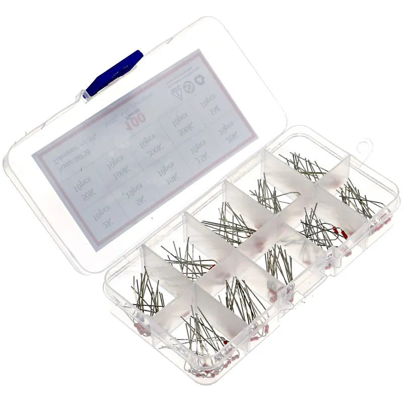 100PCS/Box 10value x 10pcs MF58 NTC Thermistor Resistor Kit NTC-MF58 1K 2K 5K 10K 20K 50K 100K 200K 500K 1M +/-5% 3950 3950B