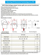 Miniature Split Core Current Transformer OPCT10ATL 5A/100mV 20A/100mV 50A/100mV 1A 5A 10A/1V Ferrite Cores CTs Sensor