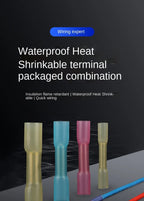 20/50pcs Wire Connection Pipe Terminal Heat Shrink Butt Crimp Terminals Waterproof Insulated Seal Wire Connectors Heat Shrinkab