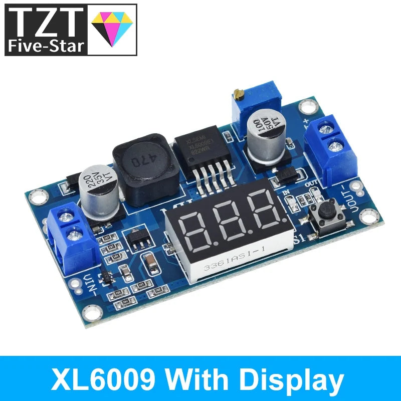 TZT 1/3PCS Boost Buck DC-DC Adjustable Step Up Converter XL6009 Power Supply Module 20W 5-32V to 1.2-35V