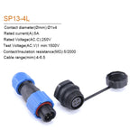 Waterproof Connector IP68 SP13 2/3/4/5/6/7/9PIN  Male Plug & Female Socket  Panel Mount Wire Cable Connector Aviation Plug