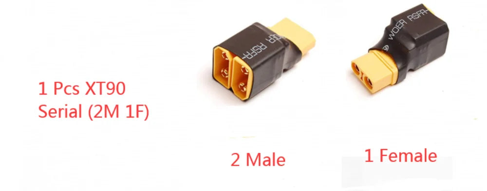 1PCS Deans T Plug  EC3 EC5 XT60 XT90 Parallel Serial Adapter Lipo Battery Converter Connector Plug DIY RC Model accessories