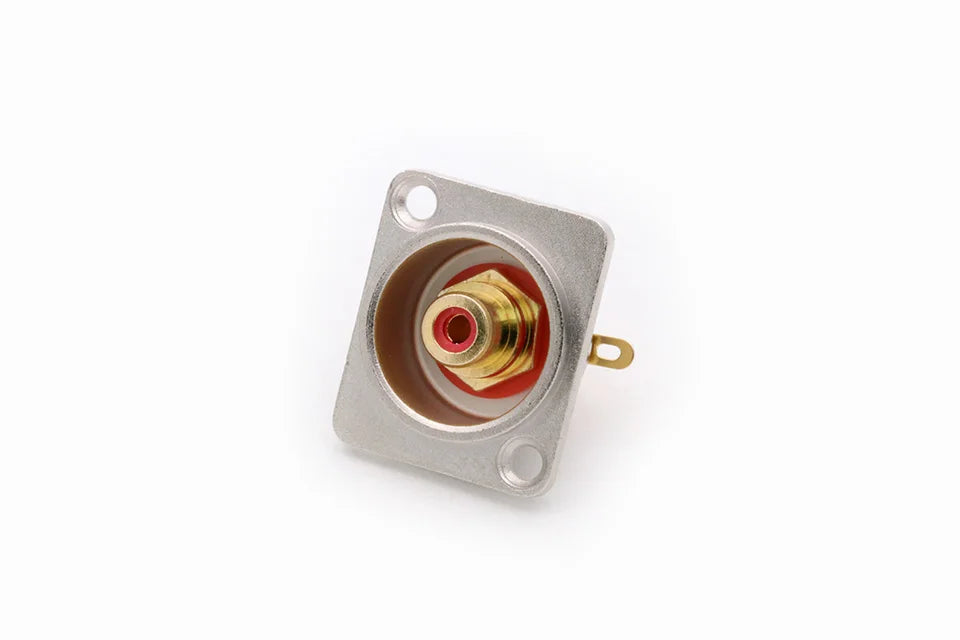 2pcs  Female RCA Panel Mount Chassis Socket Connector, Excellent quality, Black Female Socket, Red&Black Colors Available