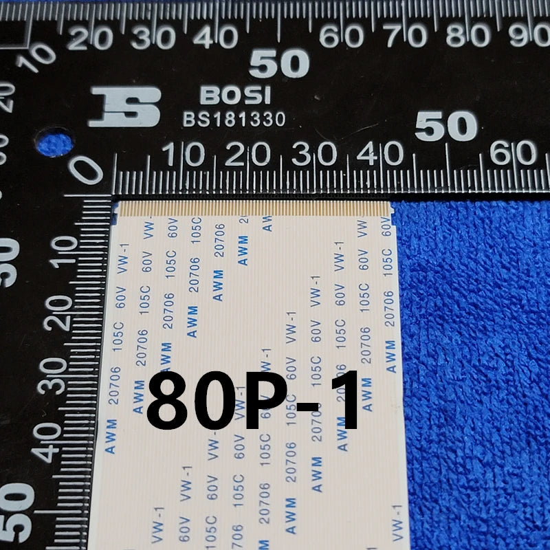 80Pin w/ Hook AWM 20706 / 20861 105C 60V VW-1 FFC Ribbon Cable  80P 80P  80P