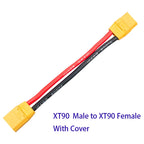XT30 XT60 XT90 XT90S EC2 EC3 EC5 Tamiya MPX Deans JST Male to Female Extension Cable Wire 14awg 10/15cm for RC Battery Charger