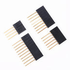 10-100pcs 1X2/3/4/6/8/10/15 Pin 2.54MM Stackable Long Legs Femal Header For Arduino Shield Stlxy