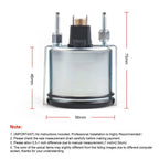 2" 52mm 0-10 Bar/0-150PSI Barometer Mechanical Air Pressure Gauge 12V Yellow Light Car Meter With Sensor NPT1/8