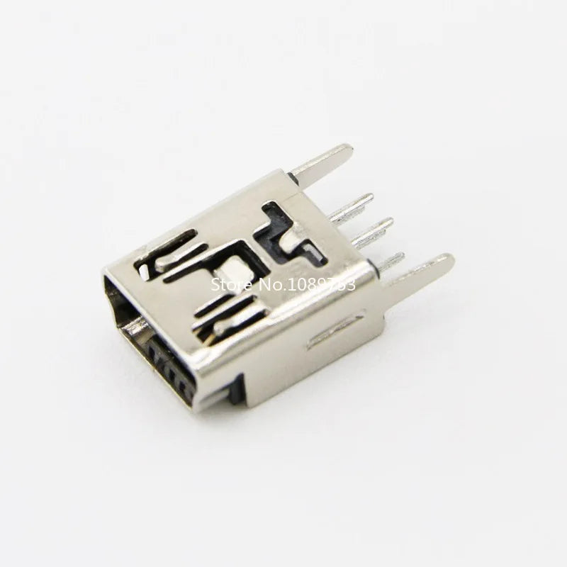 10/50Pcs Mini USB SMT SMD DIP 5 Pin Female Mini Type B Socket Connector Plug Straight DIP Jack Tail Connector Plug-in MINI USB