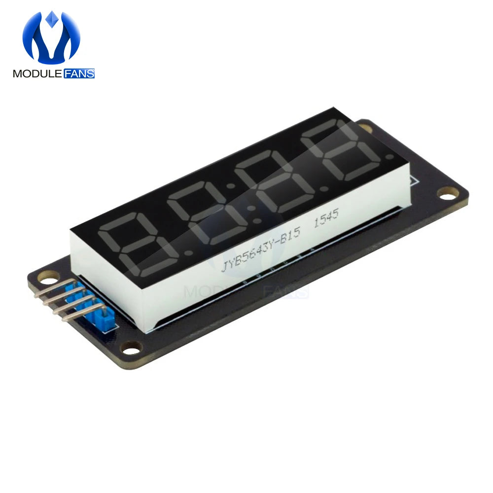 TM1637 LED Display Module for Arduino 4 Digit 7 Segment 0.56 inch Time Clock Indicator Tube Module Red Blue Green Yellow White