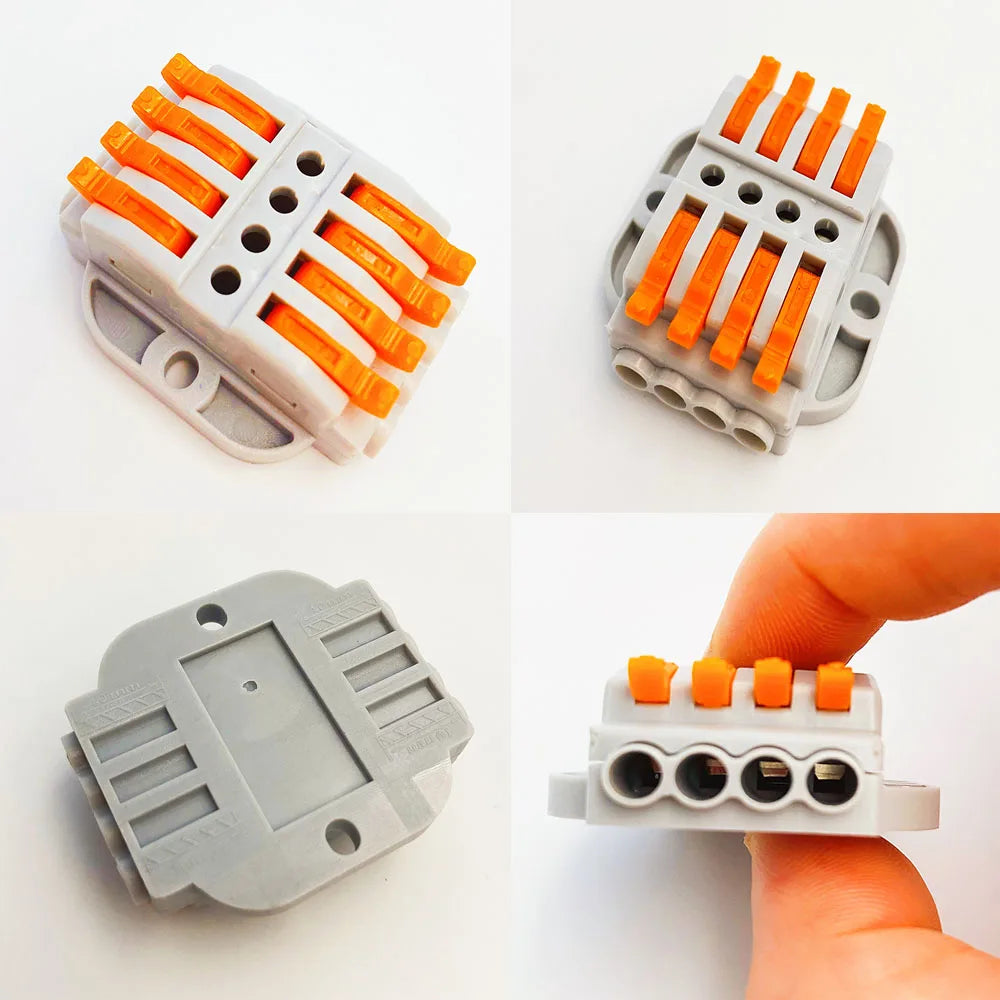 Wire Connectors KV-223-2 Terminal Block Push-in Quick Connector Docking Wiring Connector Electrical Plug-in Fast Cable Connector
