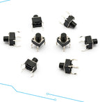 50PCS Momentary Tactile Push Button Click Switch 6X6mm 4.3mm-17mm H=4.3mm 4.5mm 5mm 6mm 7mm 8mm 9mm 10mm 13mm 14mm 4Pin Switch