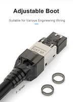 ZoeRax CAT8 /CAT7 /CAT6A Rj45 Connector Plug, Tool Free Shielded RJ45 Ends, Cat8 Field Termination Plug - 40Gbps