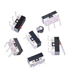 10 PCS Small Limit Microswitch Car Switch with Scroll Wheel Microswitch Curved Foot Arc Handle Microswitch Mouse Switch