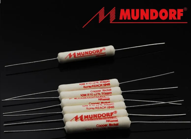 2pcs/lot MUNDORF Mcap Classic 10W MREC-10 series classic non-inductive wire wound frequency divider resistor free shipping