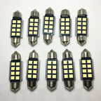 10pcs 31mm 36mm 39mm 41mm Festoon CANbus C5W led ERROR FREE 5630 5730 8 LED smd interior reading white ice blue bulbs dome lamps