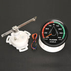 12V/24V STBD PORT Rudder Angle Meter 85mm Rudder Angle Indicator with 0-190 ohm Rudder Angle Sensor 7 Color Backlight Customized
