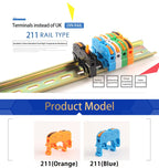 Quick Wire Connector 211 Din Rail Type Press Terminal Instead Of UK2.5B Compact Splicing Conductor Cable Terminal Block SPL