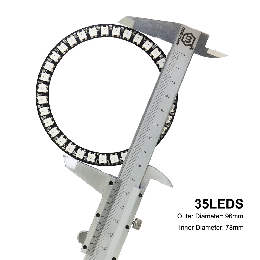 WS2812B 8/16/24/35/45LEDs Pixel Ring SP110E Controller USB Kit RGB Ring Individul AddressabIe WS2812 IC BuiIt-in Lights DC5V