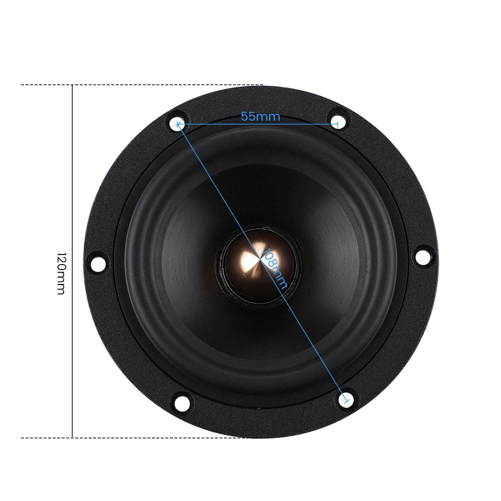 AIYIMA 1Pcs 4 Inch Midrange Bass Speaker 4 8 Ohm 50W Home Theater Woofer Loudspeaker Aluminum Bullet Hifi Mid-woofer Speaker