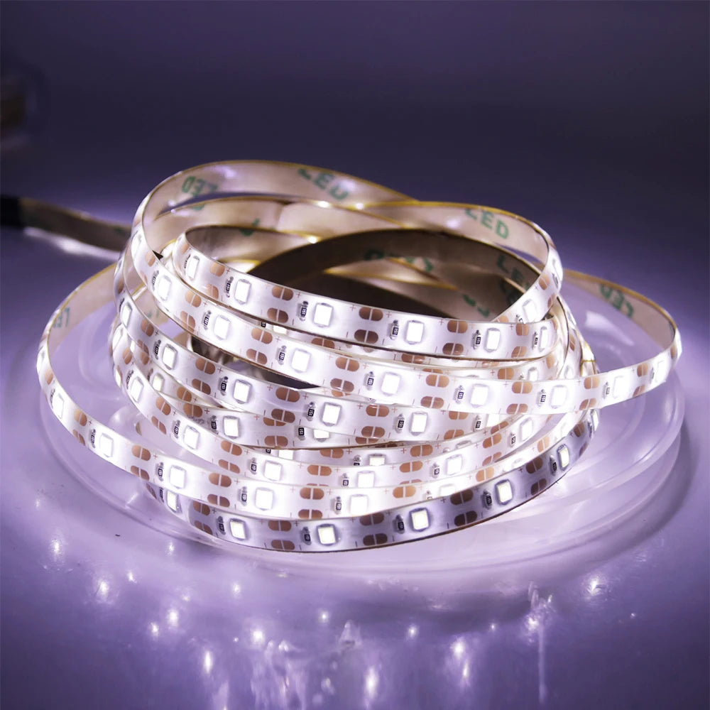 Dimmable 5V LED Strip Lights SMD2835 3528 60Leds/m Waterproof Ribbon Lights TV Backlight USB/Battery Powered Stripe Room Decor