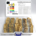 1000Pcs 1/2W 5% 100Values  1-10M Ohm Carbon Film Resistors Assortment Kit Electronic Components