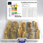 1000Pcs 1/2W 5% 100Values  1-10M Ohm Carbon Film Resistors Assortment Kit Electronic Components