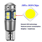 2PCS High Quality T10 W5W Super Bright 3030 LED Car Interior Reading Dome Light Marker Lamp 168 194 LED Auto Wedge Parking Bulbs
