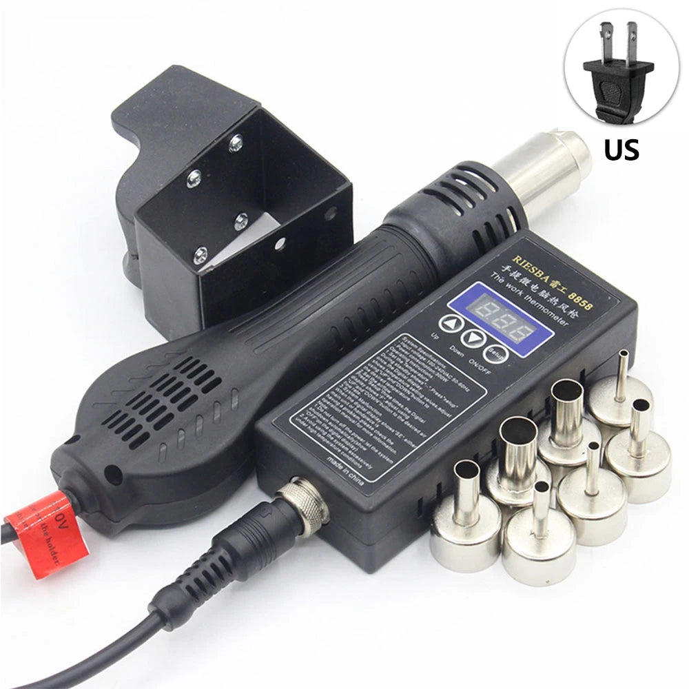 Hot Air Gun 8858 Micro Rework Soldering Station LED Digital Hair Dryer For Soldering 700W Heat Gun Welding Repair Tool