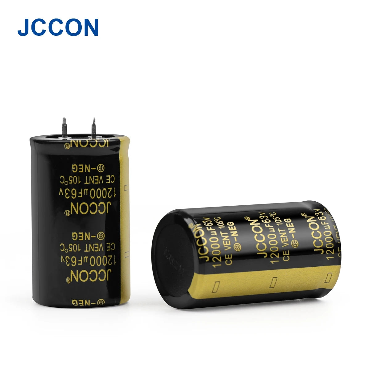 2Pcs JCCON Audio Electrolytic Capacitor 63V 3300UF 4700UF 6800UF 10000UF 12000UF 15000UF 22000UF Low ESR For Hifi Amplifier