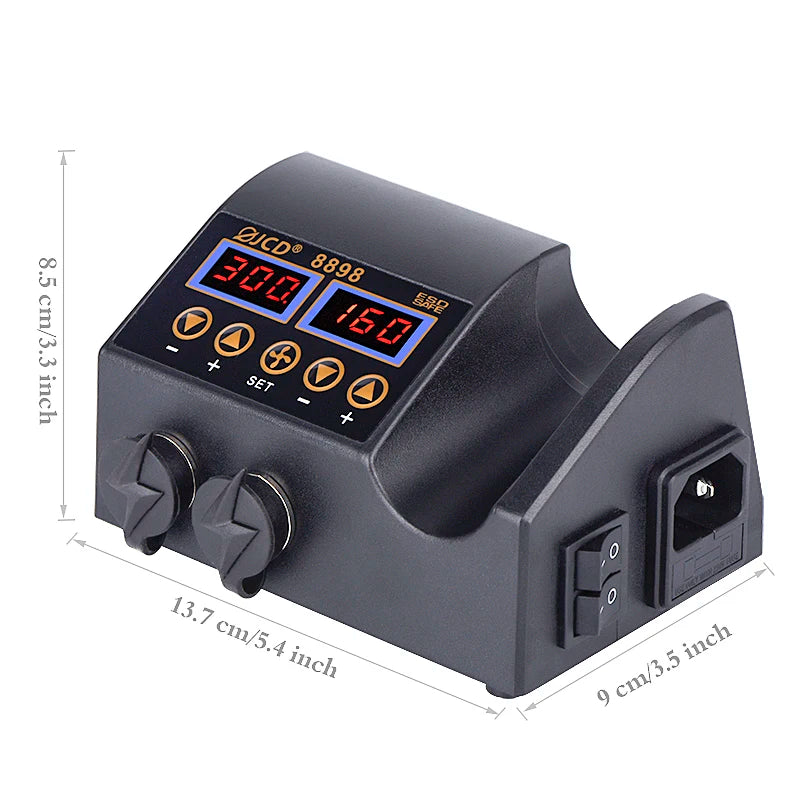 JCD 2 in 1 750W Hot Air Gun LCD Digital Display Welding Soldering Rework Station for Cell-phone BGA SMD PCB IC Solder Iron 8898