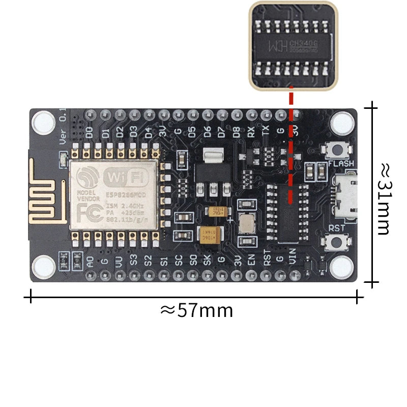 Wireless Module CH340 CP2102 NodeMcu V3 V2 Lua WIFI Internet of Things Development Board Based ESP8266 ESP-12E