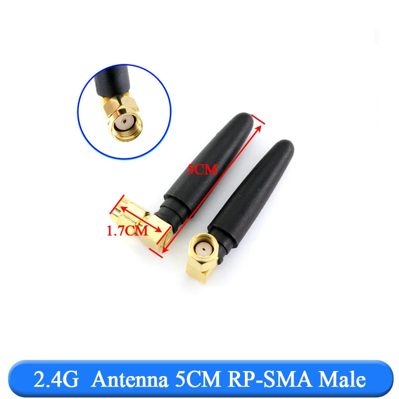 2PCS 2.4Ghz 3dbi  WIFI Antenna 2.4G RP SMA Male Universal Antennas Amplifier WLAN Router Antenne Booster 2400-2500mhz