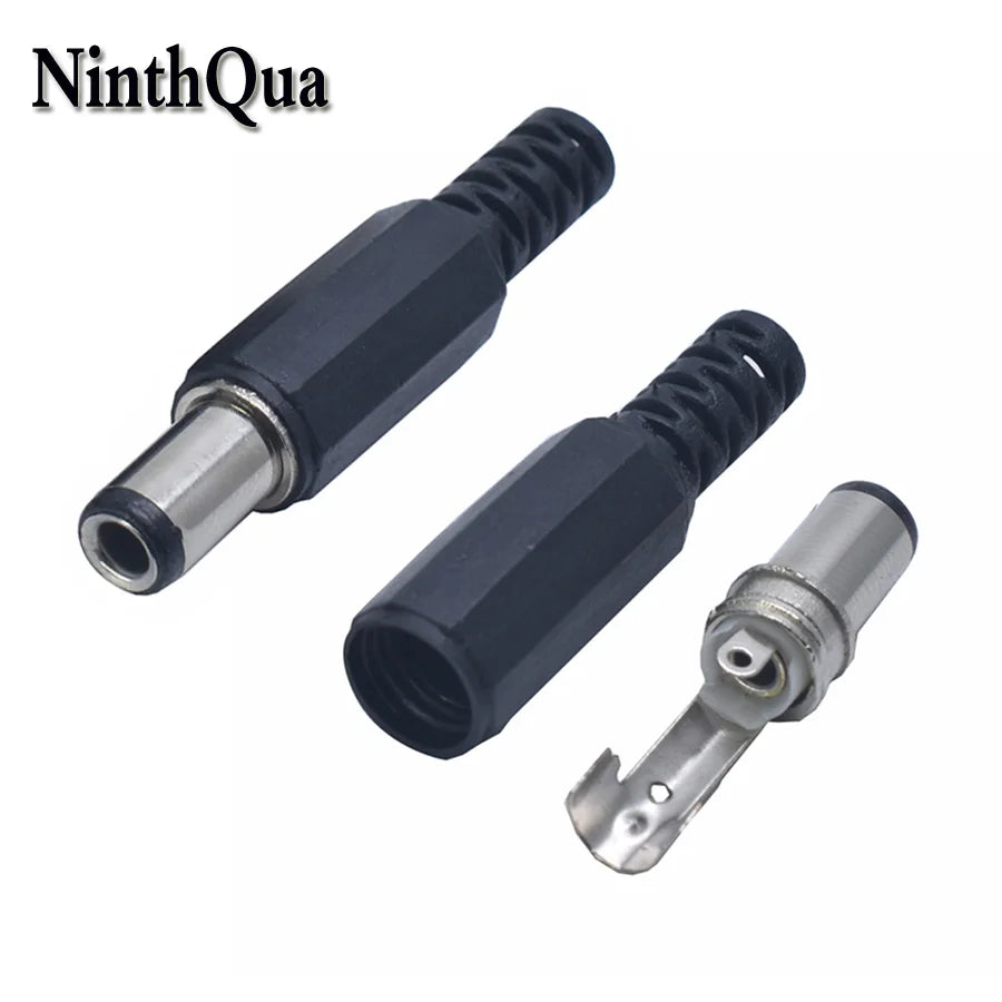 1/5/10pcs DIY 6.3 MM x 3.0 MM DC Power Plug Female Wire Cable Solder Connector Adapter Barrel Length 9.5 MM